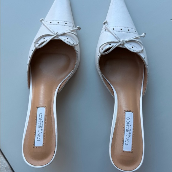 Tony Bianco Cream Bow Heels - Picture 5 of 8